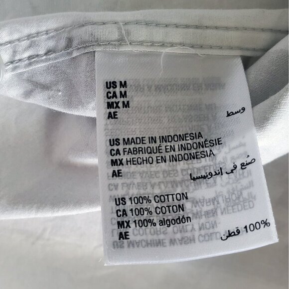 ALFANI All Cotton Painted Blocks Regular-Fit Stretch Printed Button-Down Shirt M - Picture 8 of 13